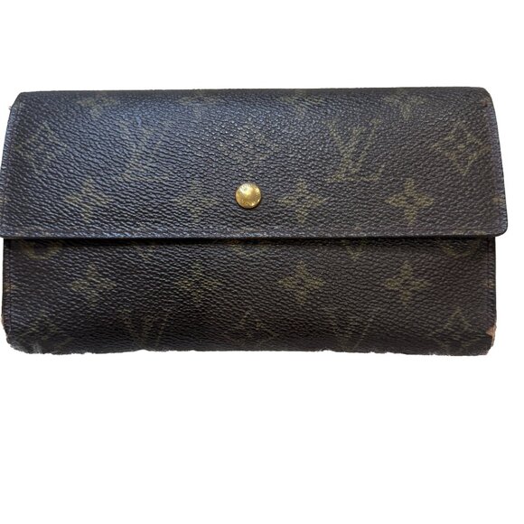 Louis Vuitton Vintage Porte Tresor Wallet Monogram Canvas Trifold Authentic LV - Picture 1 of 16